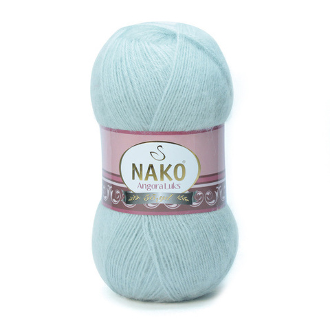 Пряжа Nako Angora Luks 10471 св.голубой (уп. 5 мотков)