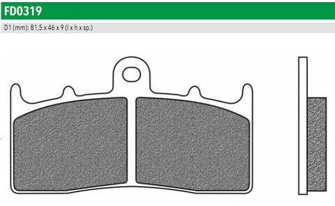 FD0319TS Тормозные колодки дисковые мото ROAD TOURING SINTERED (FDB2124ST)   NEWFREN