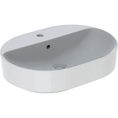 Geberit VariForm Раковина с установкой на столешницу эллиптической формы, 60х45 см, с отв. под смеситель, с отв. перелива фото