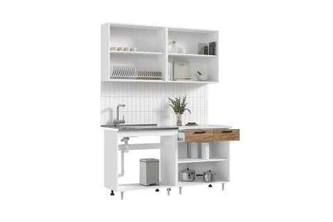 Кухня Рио New 1.6 м дуб крафт / кастилло