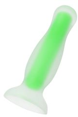 Зеленая, светящаяся в темноте анальная втулка Mortimer Glow - 12,5 см. - 