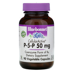 Bluebonnet Nutrition, P-5-P, 50 мг, 90 растительных капсул