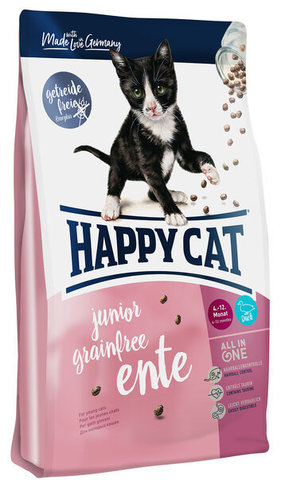 купить Happy Cat Sensitive Junior Grainfree Ente сухой корм для котят с 4 до 12 месяцев с уткой