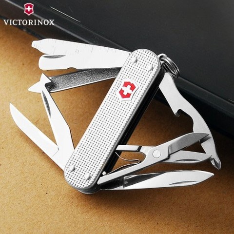 Нож-брелок Victorinox MiniChamp Alox Silver, 58 mm (0.6381.26)