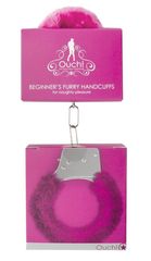 Пушистые розовые наручники OUCH! Pink - 