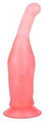 Розовый анальный стимулятор на присоске - 16,5 см. - 