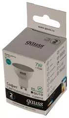 Лампа Gauss LED Elementary MR16 7W 550 lm 4100K GU10 13627