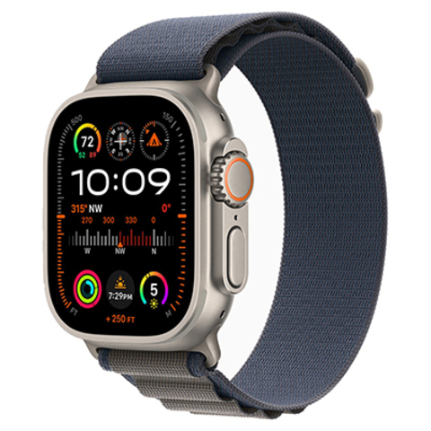 Apple Watch Ultra 2, GPS + SIM, 49 мм, корпус из титана, ремешок Alpine Loop цвета «Синего»