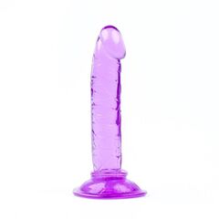 Фиолетовый анальный фаллоимитатор на присоске - 12 см. - 