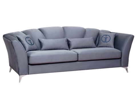 Диван трехместный 95x100x250см Garda Decor Annette велюровый бирюзовый