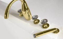 СМЕСИТЕЛЬ ДЛЯ ВАННЫ на пять отверстий BRAVAT SWAROVSKI POLAR CRYSTAL F54287G