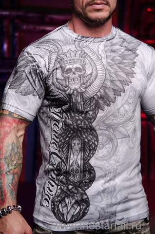 Xtreme Couture | Футболка мужская GRAVE ROBBER X1794 от Affliction принт спереди череп