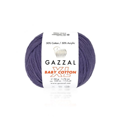 Пряжа Gazzal Baby Cotton XL 3440 черника