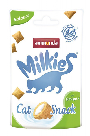Animonda Milkies Balance лакомстсво хрустящие подушечки для поддержания активности кошек 30 гр