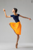 Wrap skirt with elastic waist and ties | neon_orange