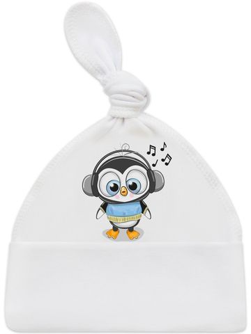 Шапочка с принтом "Пингвиненок"