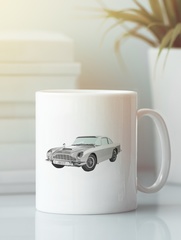 Кружка с рисунком Астон Мартин (Aston Martin) белая 0015