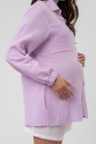 Рубашка для беременных 13719 сирень