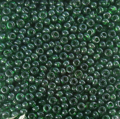 56120 Бисер 10/0 Preciosa прозрачный блестящий весенне-зеленый