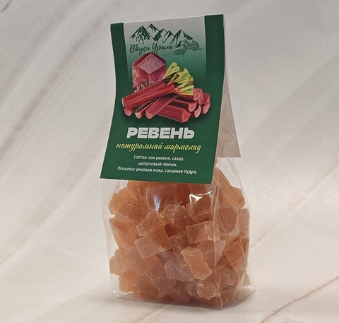 Урал Сувенир - Кусковой мармелад ревень, 200 гр