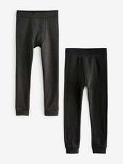 Легинсы с термо-эффектом для мальчика Next Q55-691, 2 шт., Черный, Темно-серый