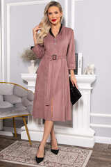 Платье замшевое Дарьяна НЬЮ (пыльная роза) П14651-18М LT Collection