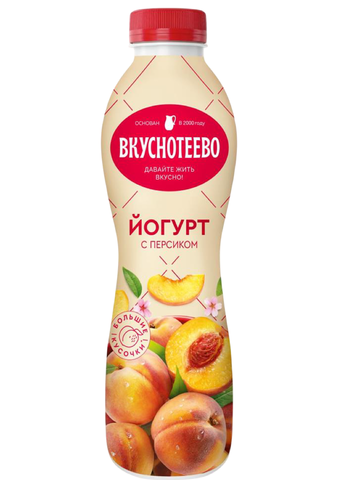 Йогурт Вкуснотеево со вкусом Персика 2% 690г