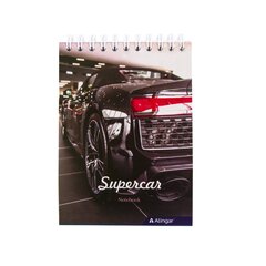 
          Блокнот А6, гребень, Alingar, мелованный картон, 60 л., клетка, "Волна New", ассорти