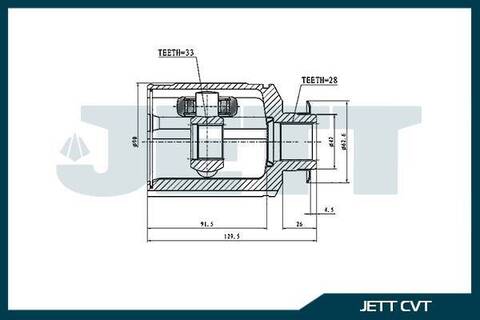 ШРУС внутренний JETT V40-4139