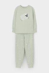 пижама  для девочки  К 1567/морская пена,овечки