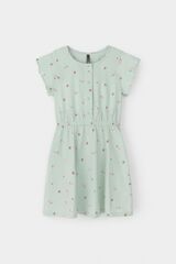 платье  для девочки  КР 5792-1/дымчатый нефрит,мини розочки