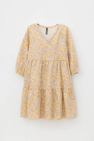 платье  для девочки  КР 5878/светлая мимоза,полевые цветы к482