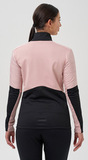 Премиальный костюм для лыж и зимнего бега Nordski Hybrid Pro Warm 2.0 Black/Soft Pink женский