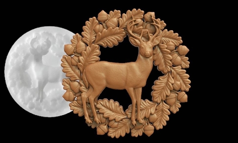 Силиконовый молд № 564 Олень