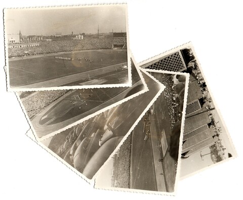 Набор фото 5 шт. Венгрия 1956 г. Футбол Стоянка машин Авто 50-х гг. XF