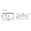 Ceramica Nova Element CN5046 Умывальник подвесной прямоугольный (чаша справа, отверстие под смеситель слева), 39.5x22, цвет: белый