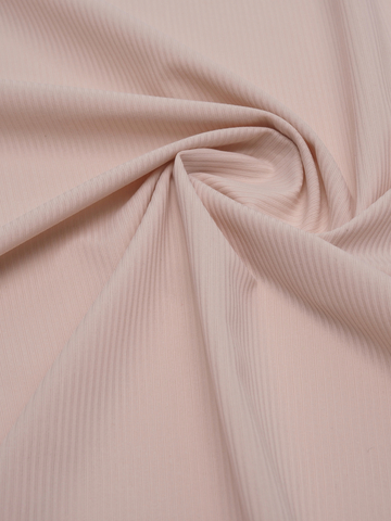 Микрофибра бельевая в рубчик матовая эластичная пудровая