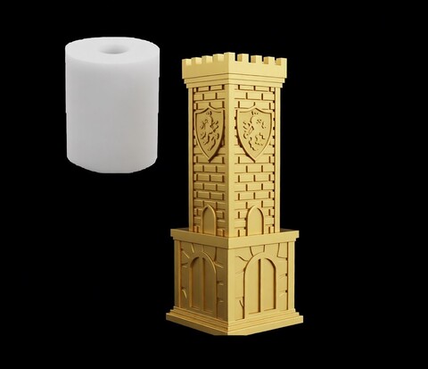 Силиконовый молд Шахматная фигура № 4 Ладья ( серия шахматы Рыцари)