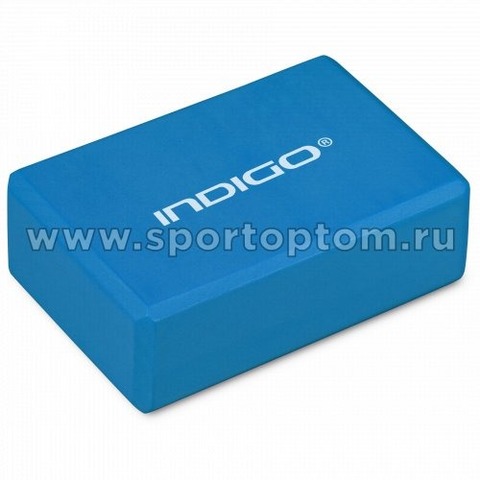 Блок для йоги INDIGO (Голубой) 22,8*15,2*7,6 см