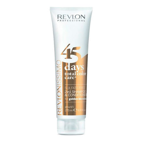 Revlon Professional Revlonissimo 45 Days Golden Blondes Total Color Care 2 in 1 Shampoo & Conditioner - Шампунь-кондиционер без сульфатов для золотистых блондинок