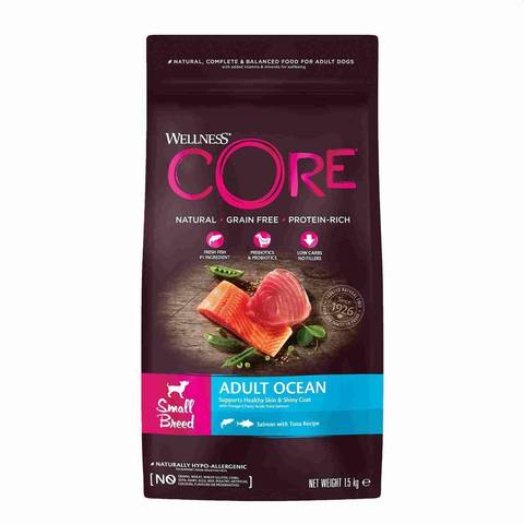 Wellness Core сухой корм для взрослых собак мелких пород (лосось и тунец) 1,5кг