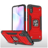 Противоударный чехол Strong Armour Case с кольцом для Xiaomi Redmi 9A (Красный)