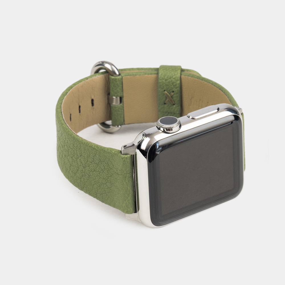 Ремешок для Apple Watch 40/41mm Classic из кожи козы оливкового цвета