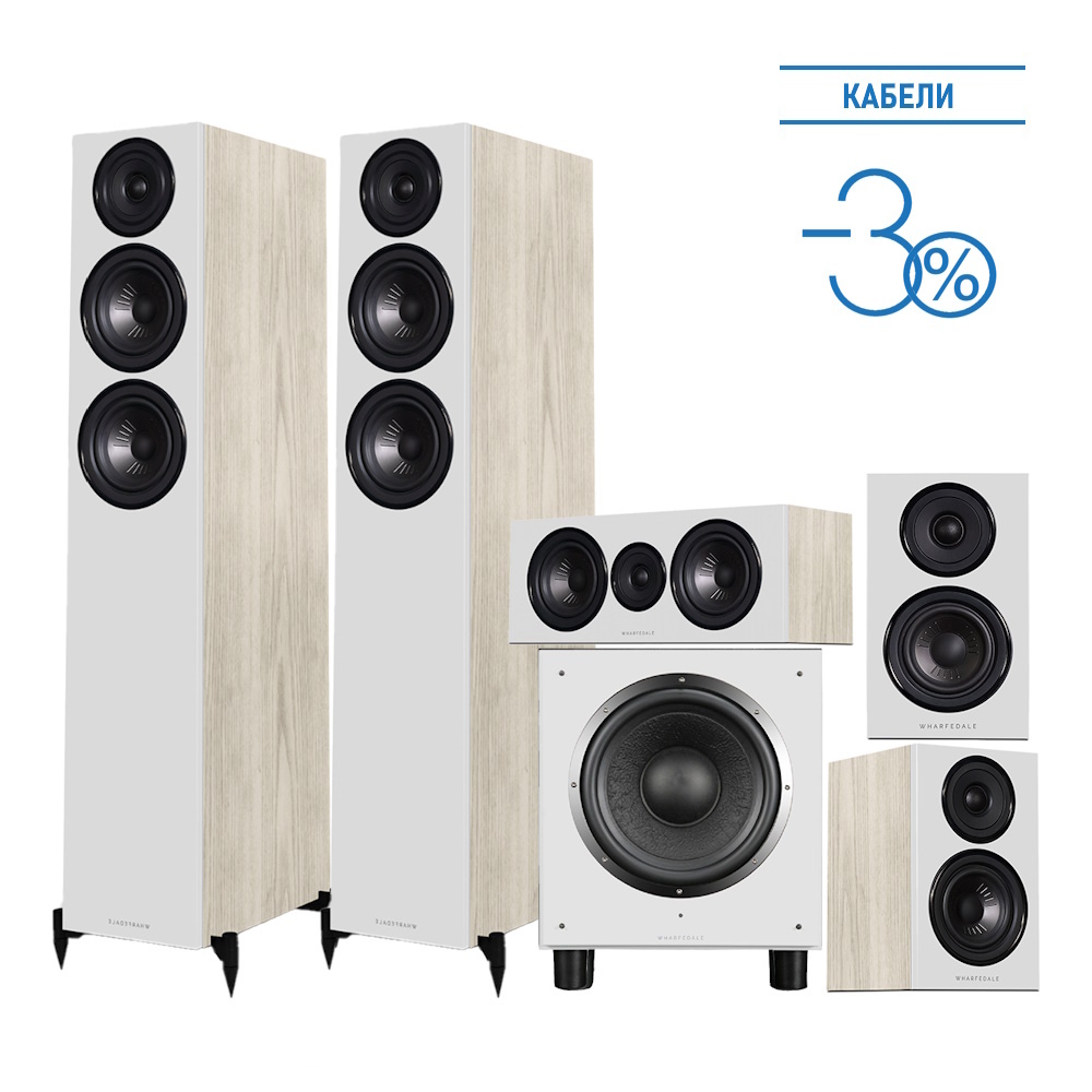 Комплект акустики 5.1 Wharfedale Diamond 12.3 HCP Light Oak