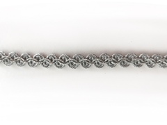 Тесьма металлизированная "Волна" 0,8см серебро