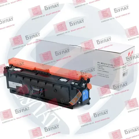 Тонер-картридж 7Q W2121X (212X) для HP CLJ M554, M578 (Голубой, 10000 стр., с чипом W2121A)