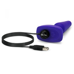 Фиолетовая анальная вибропробка с 3 источниками вибрации TRIO REMOTE CONTROL PLUG  PURPLE - 13,5 см. - 