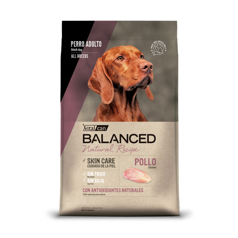 Сухой корм Vitalcan Balanced Dog Adult Natural Recipe с курицей для собак, 3кг (Виталкан)