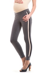 Спортивные брюки для беременных цвет серый меланж