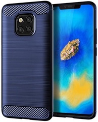 Чехол для Huawei Mate 20 Pro (Mate20 RS Porsche Design) цвет Blue (синий), серия Carbon от Caseport